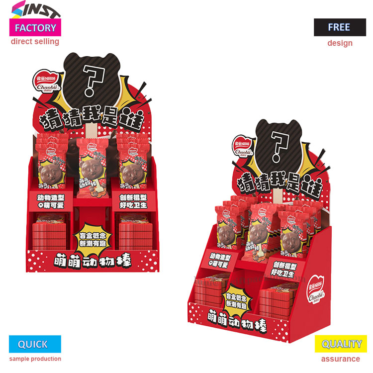 PET Snack Cardboard PDQ Display Box